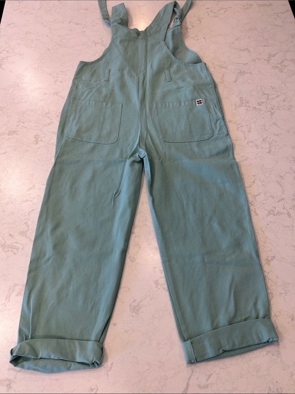Lucy & Yak Easton Dungarees in Eggshell Blue Minimalist Size 12 - Picture 9 of 11